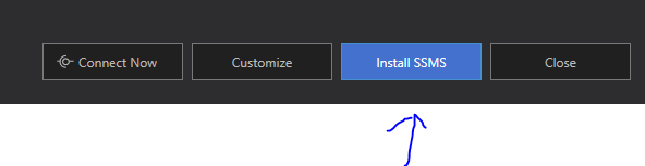 SQL 2019 Dev Edition SSMS Install Link Button